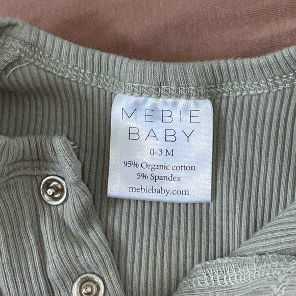 3x MEBIE Baby newborn ribbed knotted gowns - Picture 4 of 4